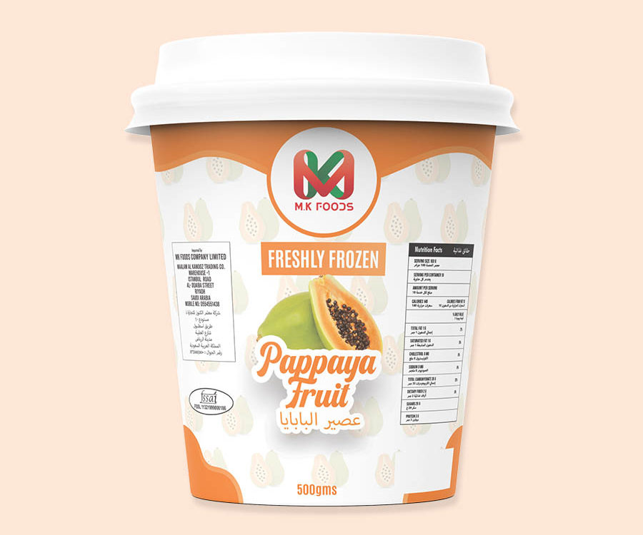 MK Premium Frozen Foods Pappaya Fruitt